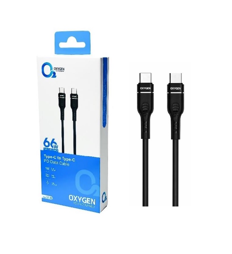 کابل تایپ سی به تایپ سی OXYGEN LX-28 66W