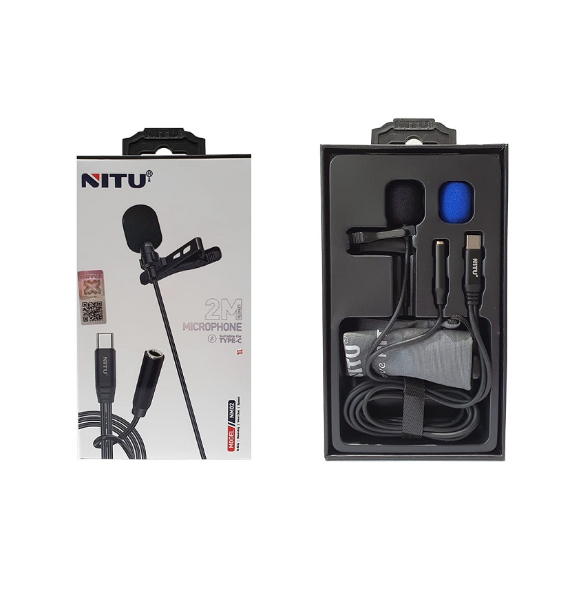 میکروفون یقه ای تایپ سی NITU NM02