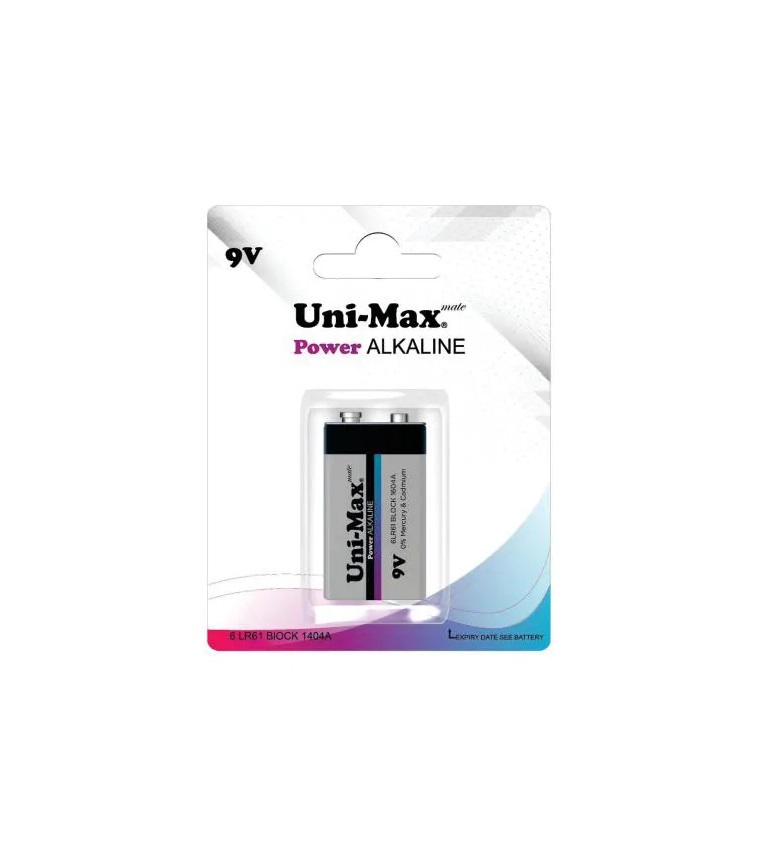 باتری کتابی یونی مکس Uni-Max Alkaline 9V